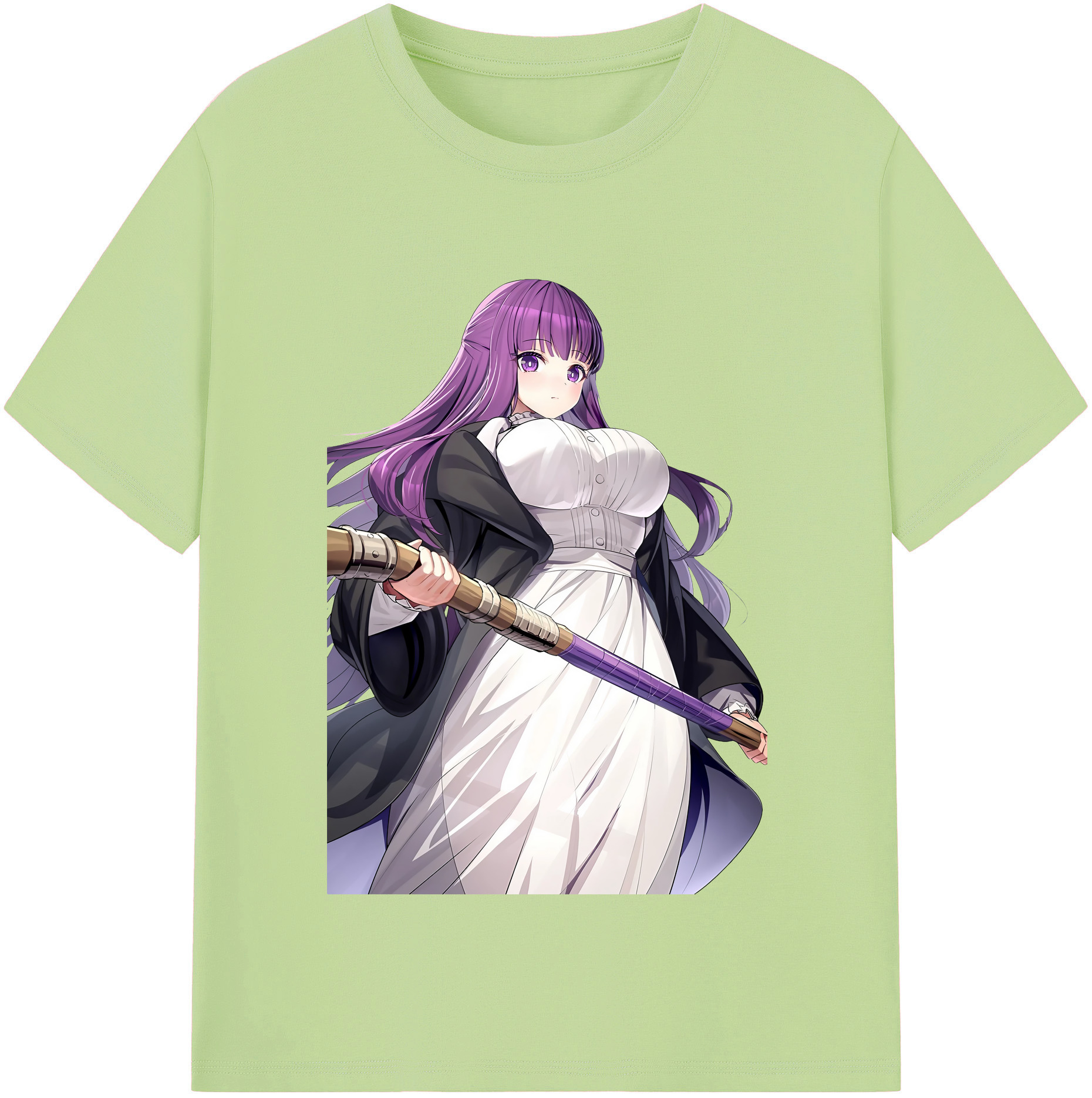 （画像用） 葬送のフリーレン Frieren 綿100％半袖Tシャツ（フロントプリント）